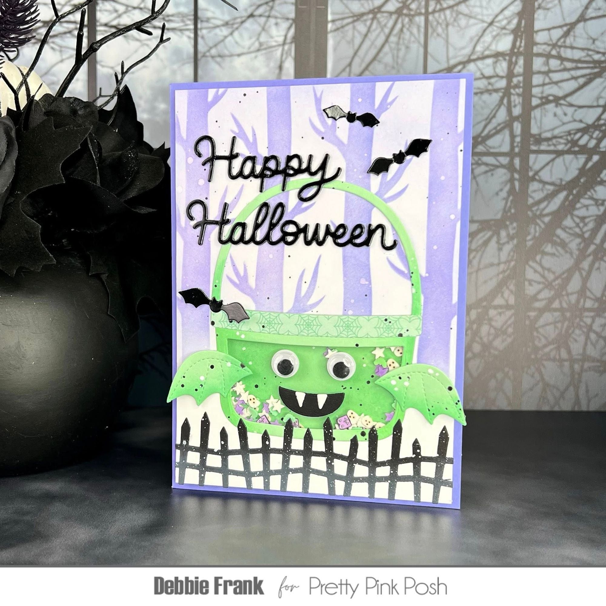 Pretty Pink Posh Candy Bucket and Halloween Bucket Addition Die Set bat