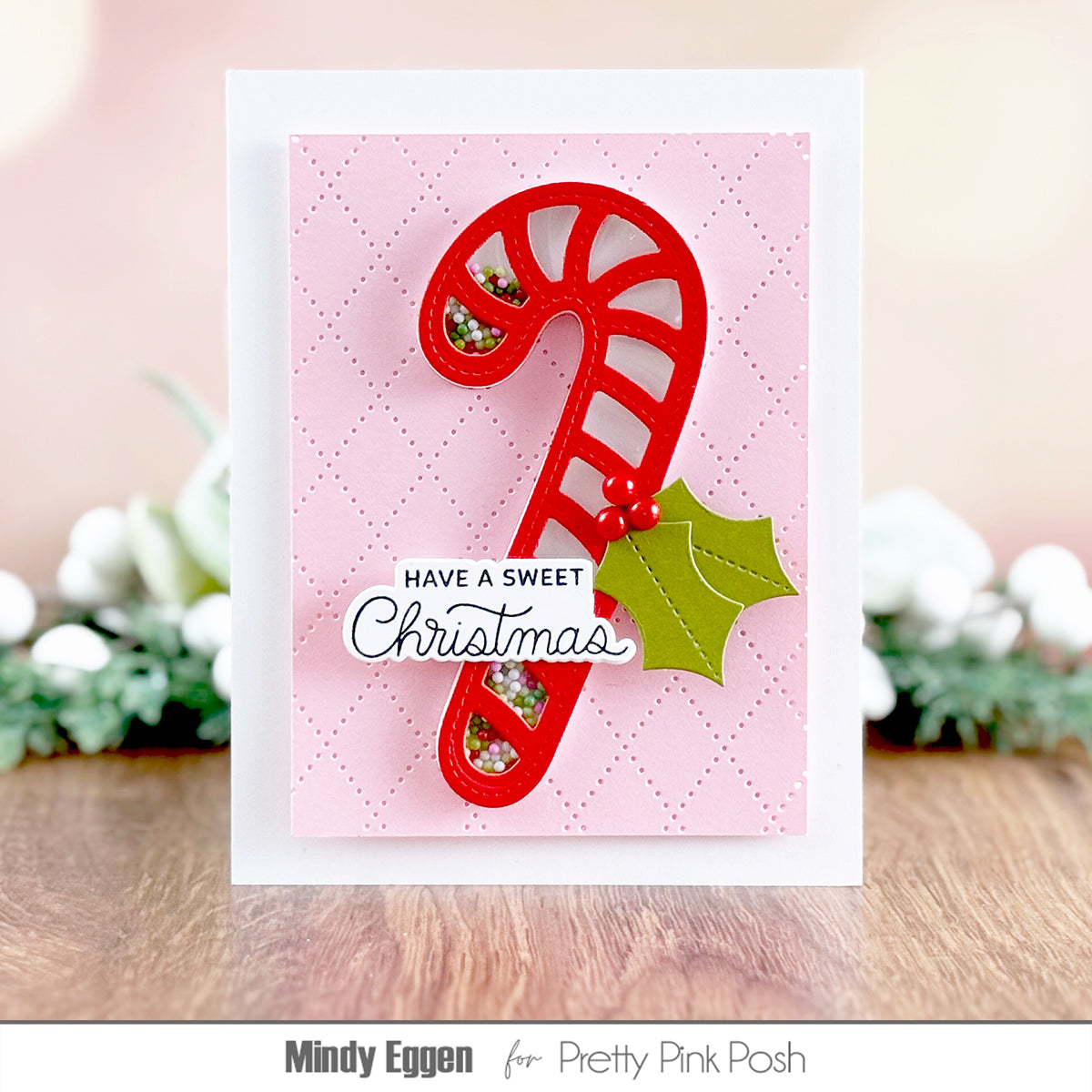 Pretty Pink Posh Candy Cane Shakers Dies berries