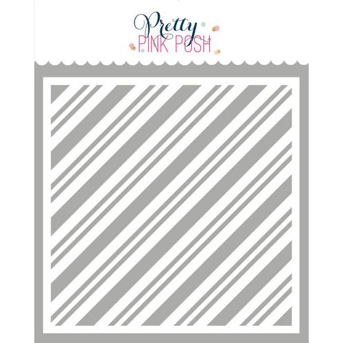 Pretty Pink Posh Candy Cane Stripe Stencil