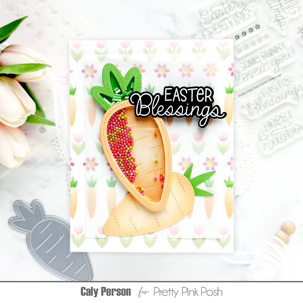Pretty Pink Posh Carrot Shaker Dies shaker card | color-code:ALT01
