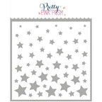 Pretty Pink Posh Cascading Stars Stencil