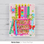 Pretty Pink Posh Cascading Stars Stencil candles