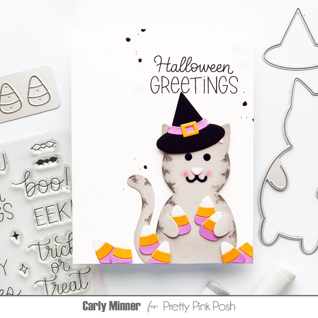 Pretty Pink Posh Cat Holder Dies candy corn