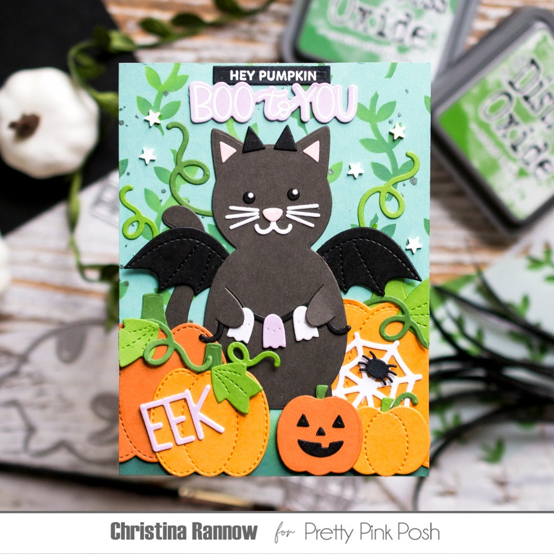 Pretty Pink Posh Cat Holder Dies pumpkins