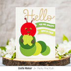 Pretty Pink Posh Caterpillar Holder Dies red face