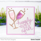 Pretty Pink Posh Champagne Flute Shaker Dies bubbles