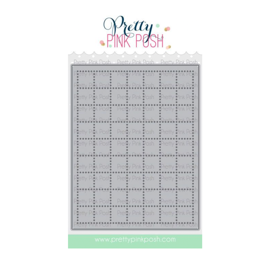 Pretty Pink Posh Checkered Pierced Plate Die