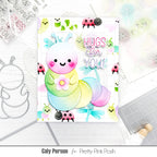 Pretty Pink Posh Checkered Pierced Plate Die pastel bugs | color-code:ALT01