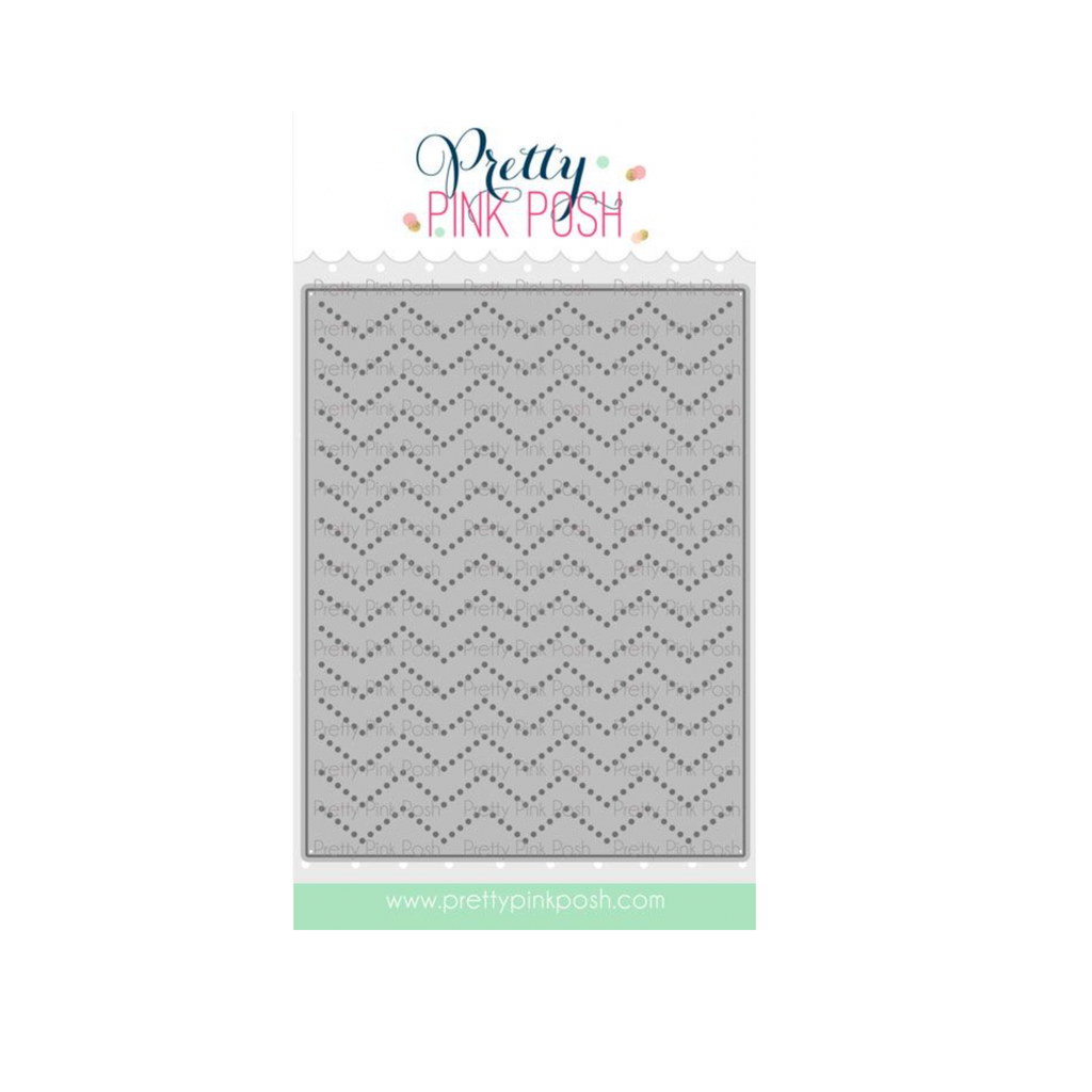 Pretty Pink Posh Chevron Pierced Plate Die