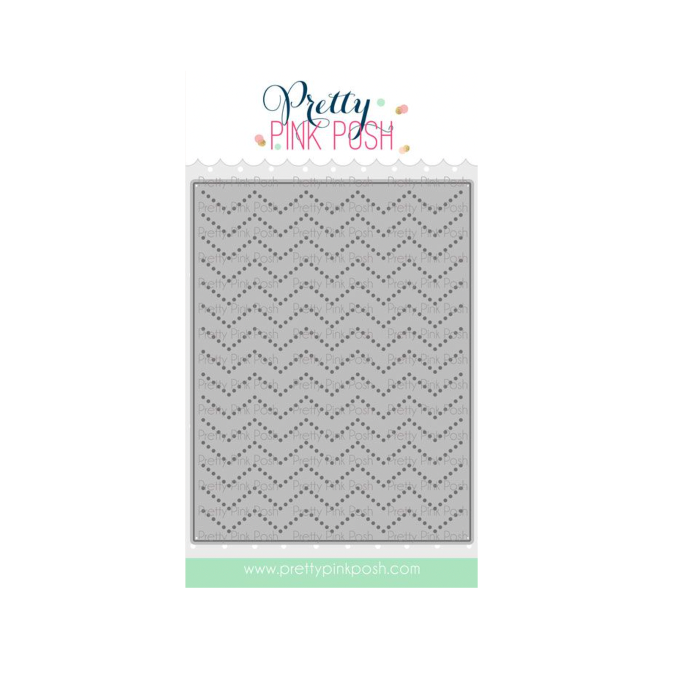 Pretty Pink Posh Chevron Pierced Plate Die