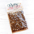 Pretty Pink Posh Chocolate Glass Shaker Beads