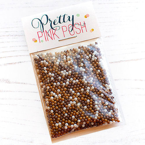 Pretty Pink Posh Chocolate Glass Shaker Beads