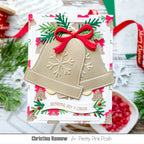 Pretty Pink Posh Christmas Banner Greetings Clear Stamp and Die Set golden