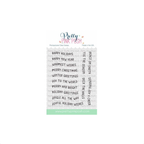 Pretty Pink Posh Christmas Banner Greetings Clear Stamp and Die Set image 1