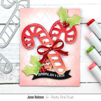 Pretty Pink Posh Christmas Banner Greetings Clear Stamps joy and cheer