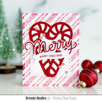 Pretty Pink Posh Christmas Banner Greetings Clear Stamps merry christmas