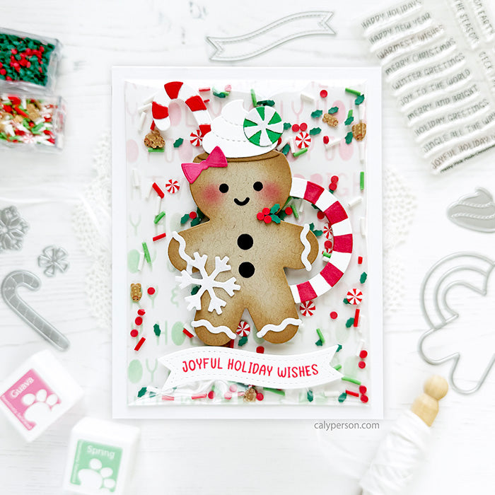 Pretty Pink Posh Christmas Banner Greetings Clear Stamps snowflake | color-code:ALT01