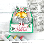Pretty Pink Posh Christmas Bells Clear Stamp and Die Set snowflakes