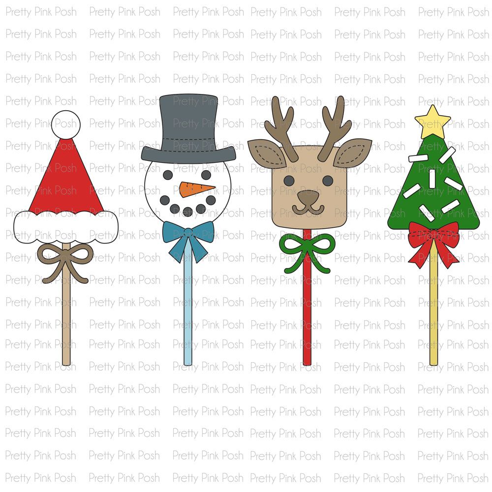 Pretty Pink Posh Christmas Cake Pops Dies image 1