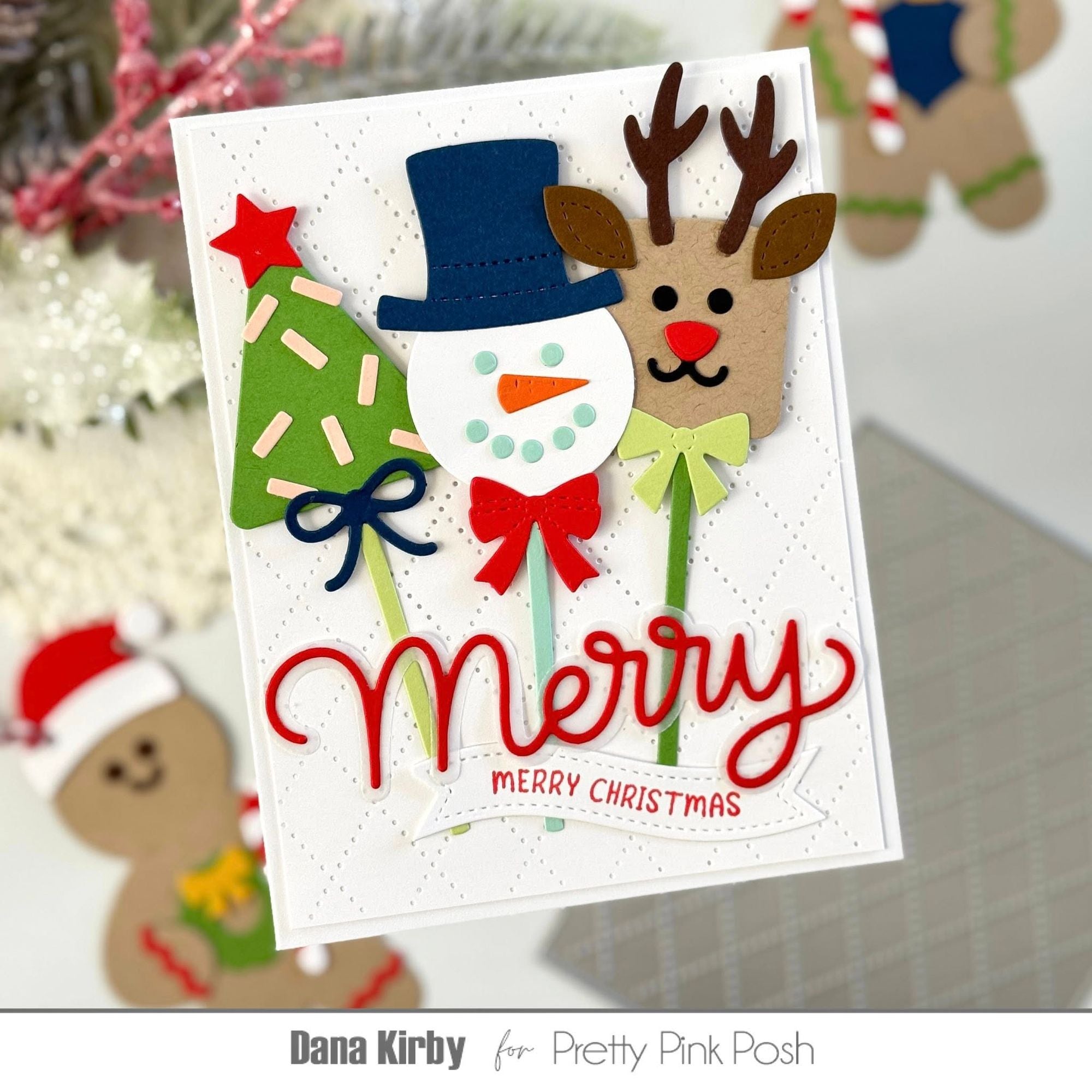 Pretty Pink Posh Christmas Cake Pops Dies merry
