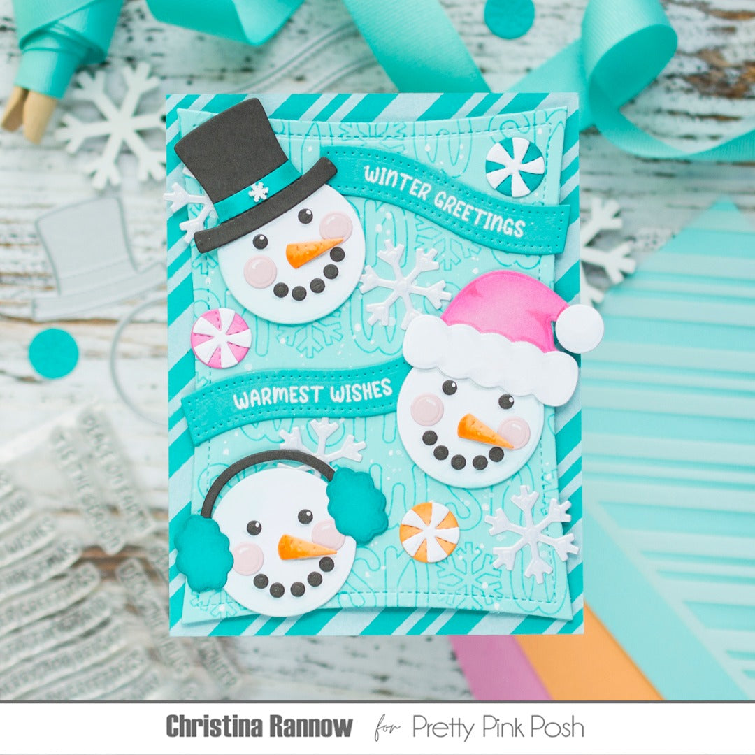 Pretty Pink Posh Christmas Cake Pops Dies snowflakes
