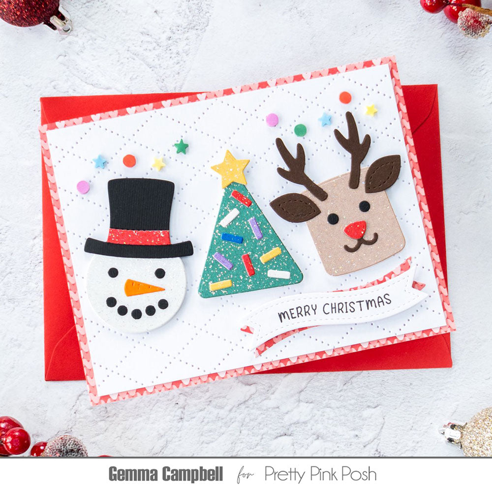 Pretty Pink Posh Christmas Cake Pops Dies tree