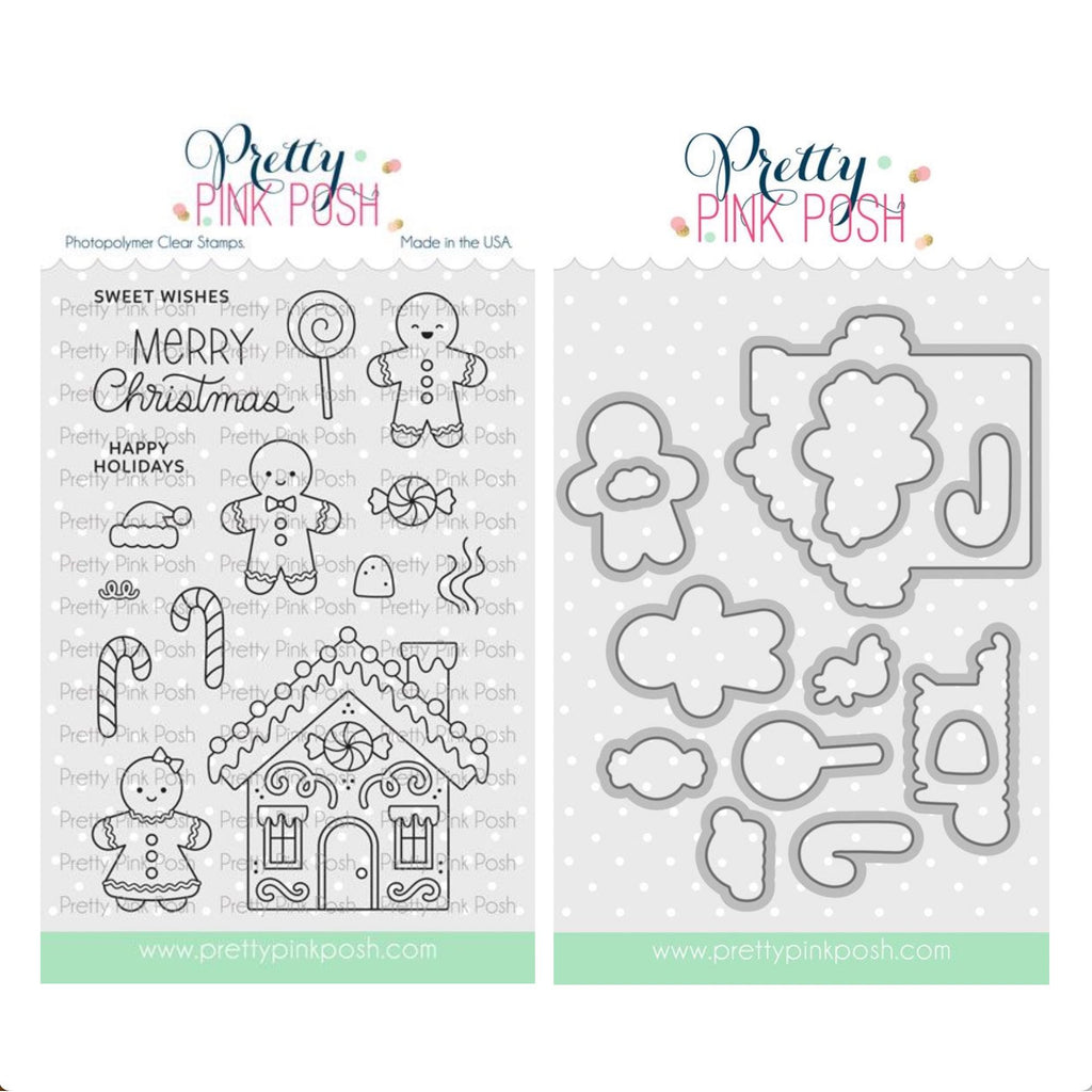 Pretty Pink Posh Christmas Gingerbread Clear Stamp and Die Set
