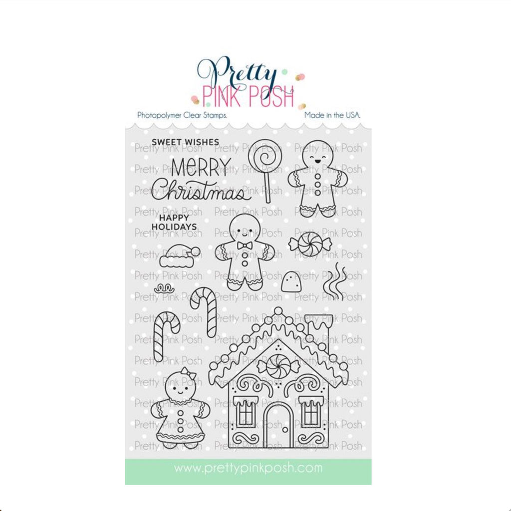 Pretty Pink Posh Christmas Gingerbread Clear Stamps