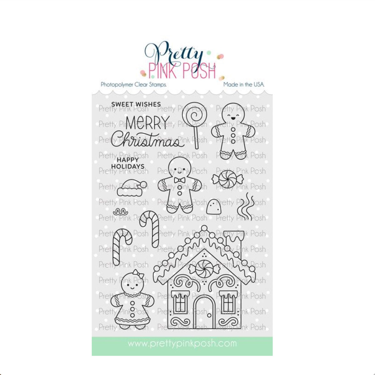 Pretty Pink Posh Christmas Gingerbread Clear Stamps