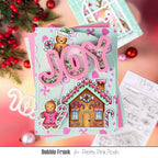 Pretty Pink Posh Christmas Gingerbread Clear Stamps joy shaker card