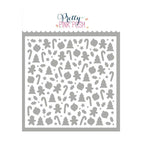 Pretty Pink Posh Christmas Shapes Stencil