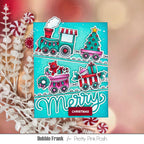 Pretty Pink Posh Christmas Train Clear Stamps merry