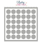 Pretty Pink Posh Circle Grid Stencil