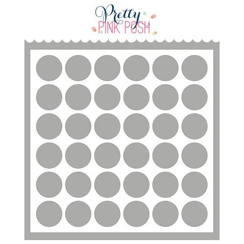 Pretty Pink Posh Circle Grid Stencil