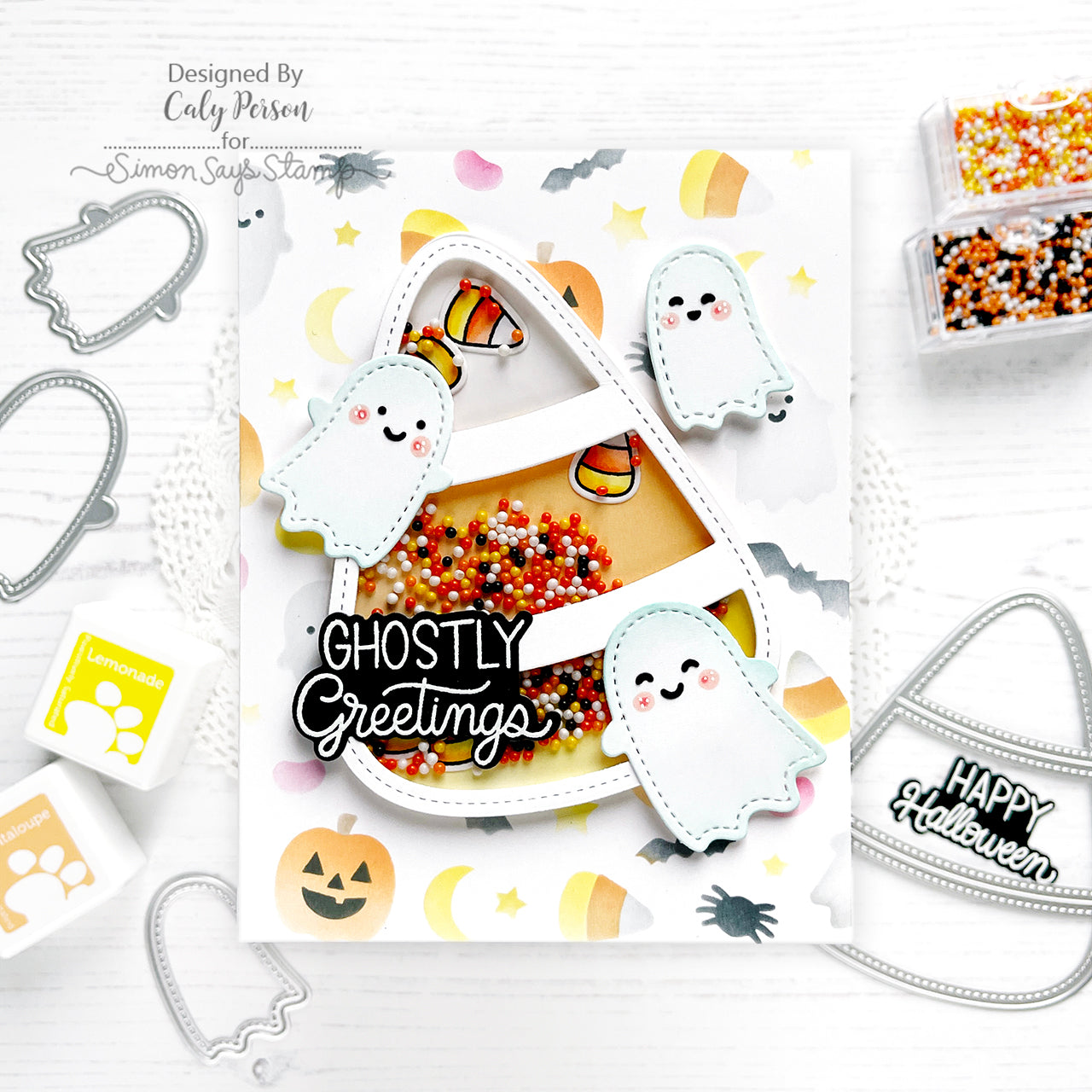 Pretty Pink Posh Classic Halloween Glass Shaker Beads shaker card | color-code:ALT01