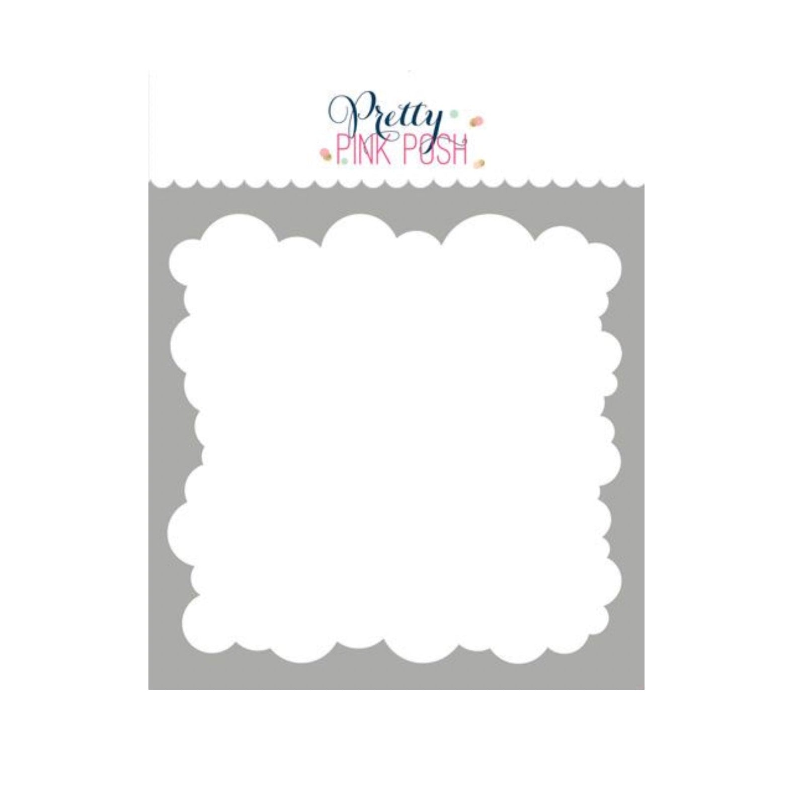 Pretty Pink Posh Clouds Stencil