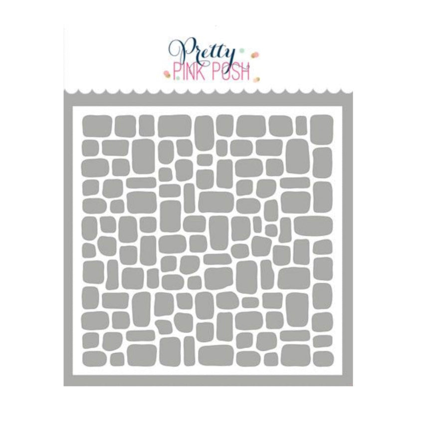 Pretty Pink Posh Cobblestone Stencil
