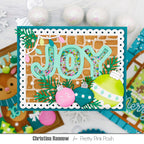 Pretty Pink Posh Cobblestone Stencil colorful ornament shaker card