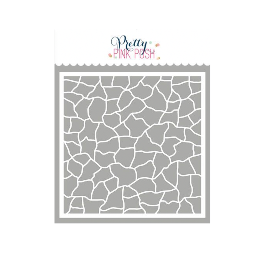 Pretty Pink Posh Crackle Background Stencil