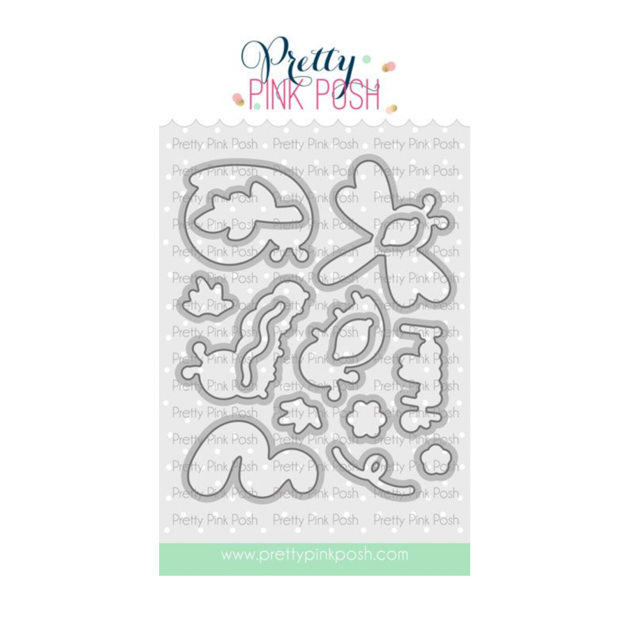 Pretty Pink Posh Cute Bugs Clear Stamp and Die Set image 2