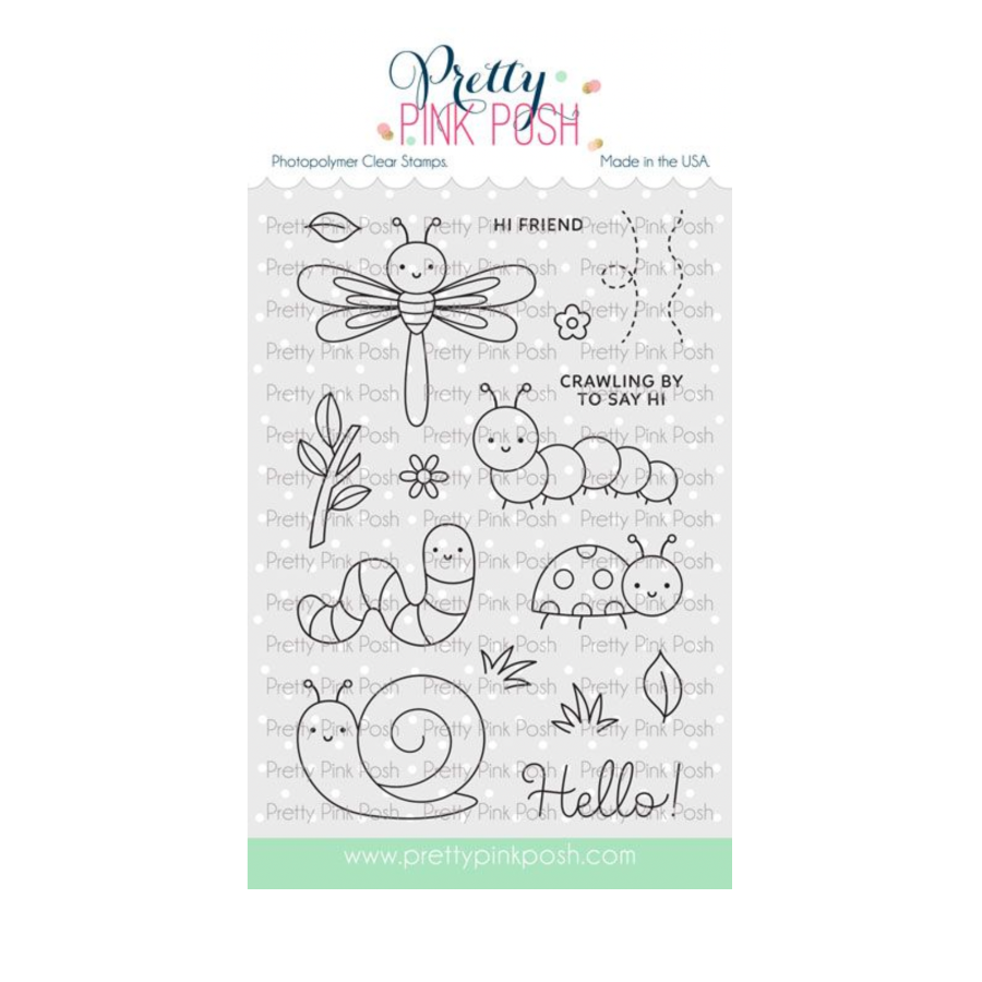 Pretty Pink Posh Cute Bugs Clear Stamps