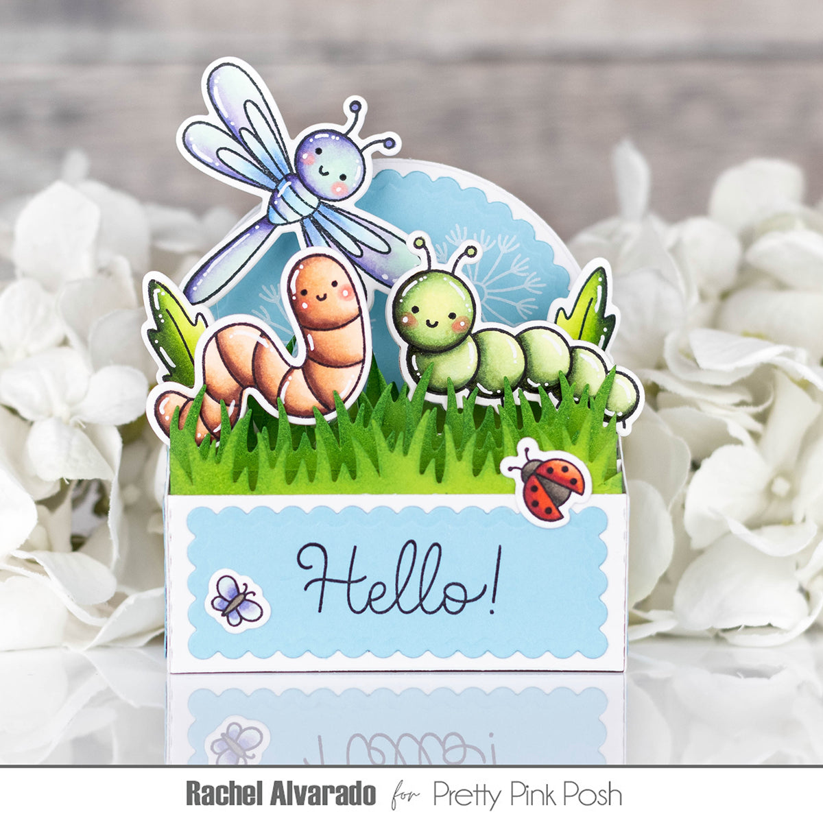 Pretty Pink Posh Cute Bugs Clear Stamps earthworm