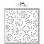 Pretty Pink Posh Dandelion Background Stencil