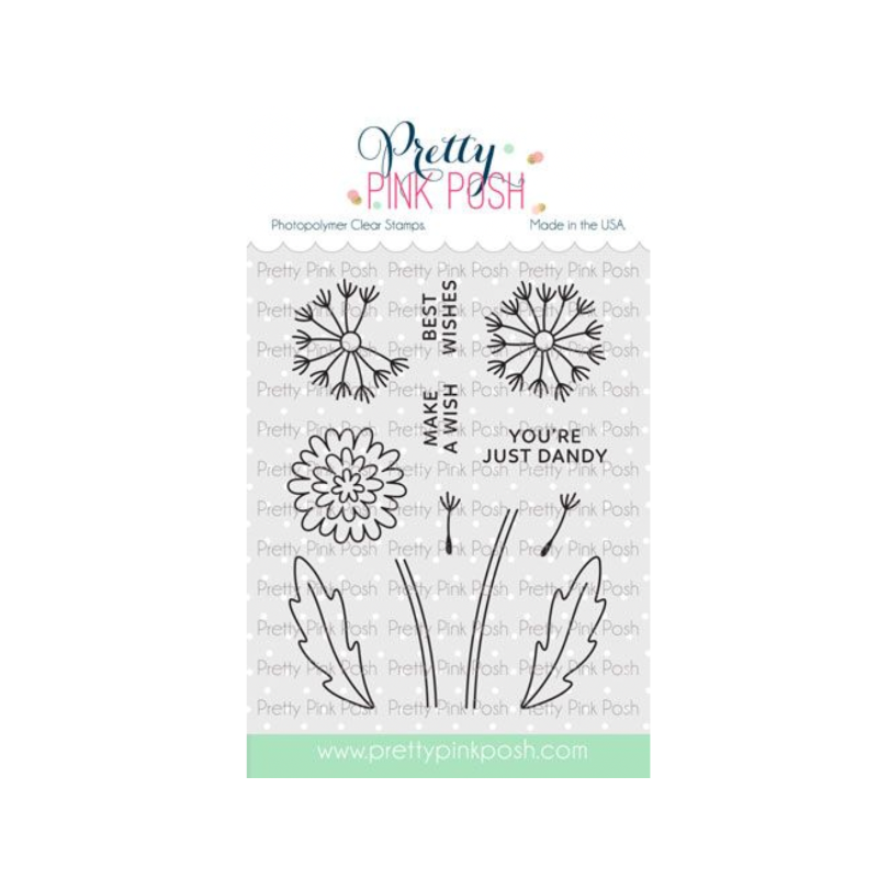 Pretty Pink Posh Dandelions Clear Stamp and Die Set image 1