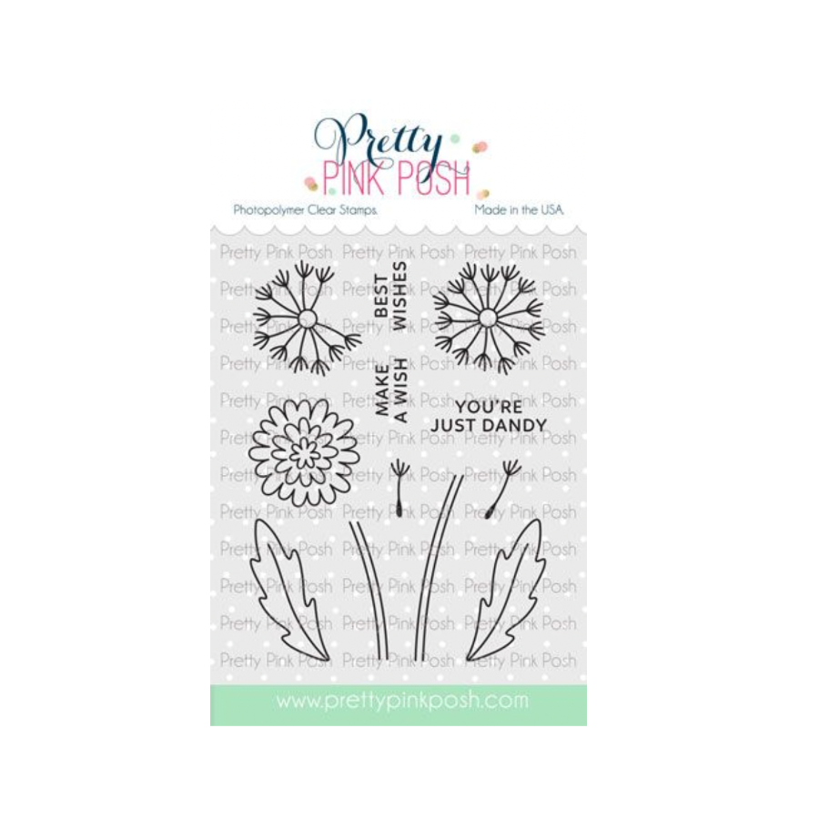 Pretty Pink Posh Dandelions Clear Stamps