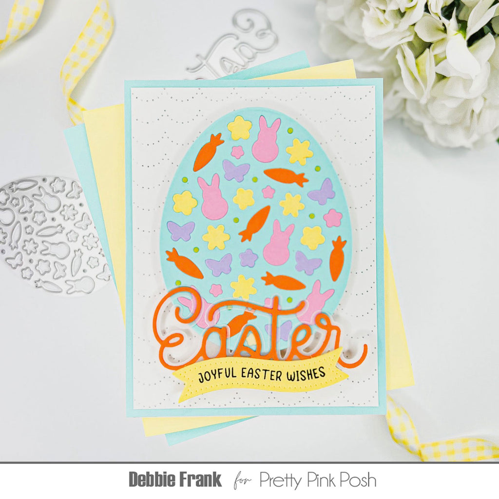 Pretty Pink Posh Decorative Easter Egg Dies joyful easter wishes