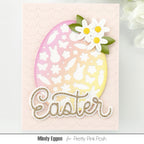 Pretty Pink Posh Decorative Easter Egg Dies white flowers