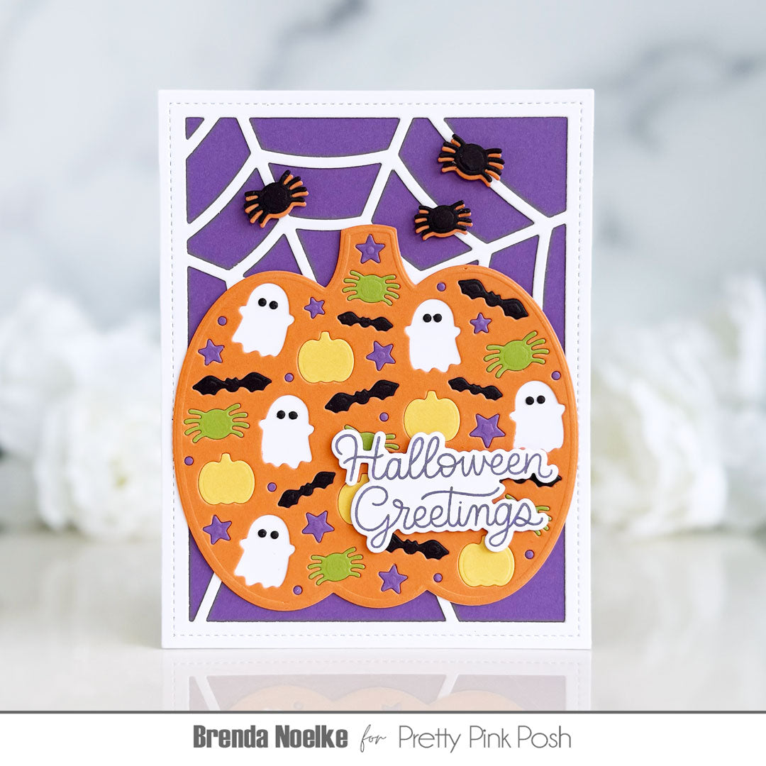 Pretty Pink Posh Decorative Pumpkin Dies halloween greetings card