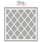 Pretty Pink Posh Diamond Grid Stencil