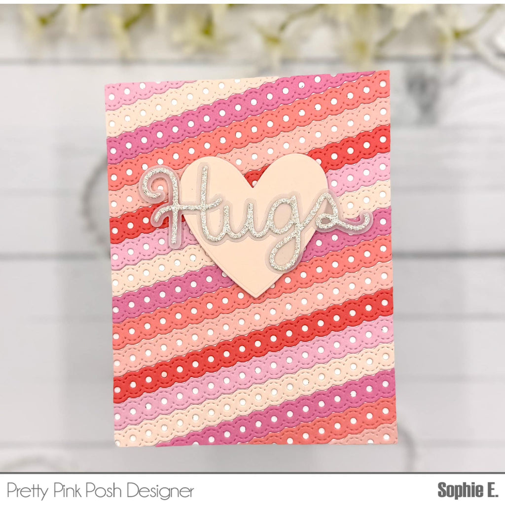 Pretty Pink Posh Doily Borders Dies hugs